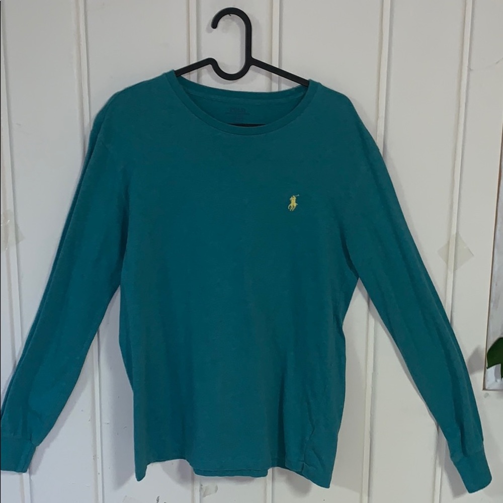 TURQUOISE RALPH LAUREN LONG SLEEVE
